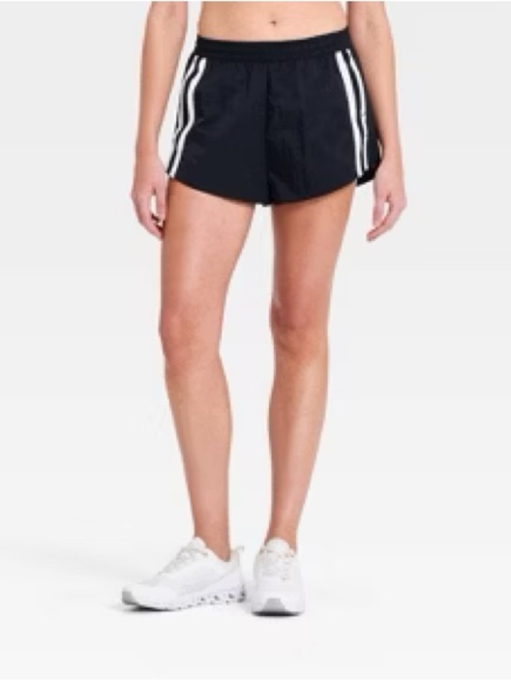 Target Black Athletic Shorts with White Side Stripes